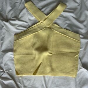 Butter Yellow Women's Cross-Strap Top